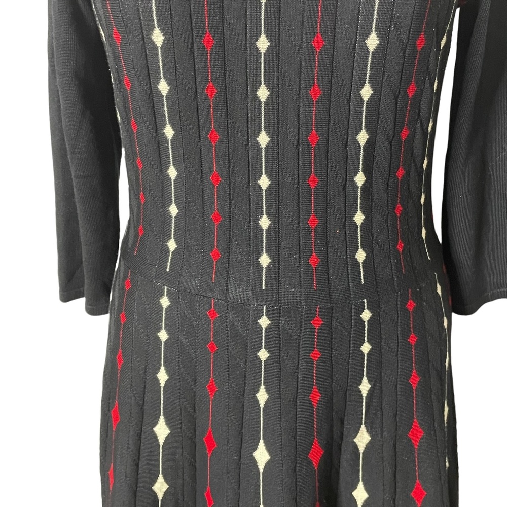 Danny & Nicole Black Fit and Flare Midi Sweater Dress Size L - Picture 8 of 9